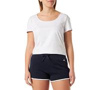 Champion Legacy American Classics Soft Cotton 1x1 Rib Small C-Logo Shorts, Marineblau, S Damen