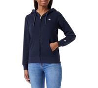 Champion Legacy Basics W - Light Powerblend Fleece Full-Zip Hooded Sweatshirt Damen, dunkelblau, XS