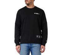 Champion Legacy Basketball - Powerblend Fleece Crewneck Sweatshirt, Schwarz/Grau Denkmal, S Herren FW23, Nero/Grigio Monumento, S