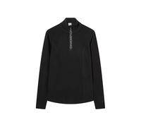 Champion Legacy Damen Micro-Polarfleece-Oberteil mit halbem Reißverschluss, Größe S, Schwarz, Schwarz, S