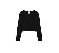 Champion Damen Legacy Emotional Dance W (117435) -Soft Cotton 1x1 Rib (190gr) Ls Crop Crewneck Langarmshirt, Schwarz (KK001), M