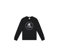 Champion Legacy Graphic Shop Authentic (220250) - Light Cotton Jersey, 150 g, Rundhalsausschnitt, langärmeliges T-Shirt, Schwarz, XS für Herren FW24, Schwarz, X-Small