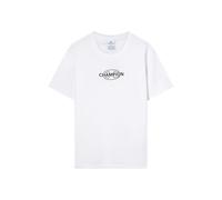 T-Shirt CHAMPION "Graphic Crewneck T-Shirt", Damen, Gr. L (52/54), wht, Obermaterial: 100% Baumwolle, Rundhals, Shirts T-Shirt, sportlicher Stil, aus Baumwolle (61019601-L) wht