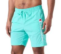Champion Legacy Icons Beachshorts - Crinkle Taslon Contrast Logo Bermuda Shorts, Aquamaringrün, M Herren SS24, Aquamarin Grün, Medium
