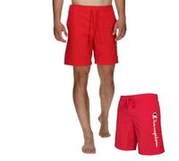 Champion Legacy Icons Beachshorts - Crinkle Taslon Contrast Logo Bermuda Shorts, Rot, L Herren SS24, rot, L