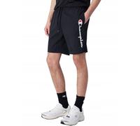 Champion Herren Legacy Icons Beachshorts-Crinkle Taslon Contrast Logo Bermuda Badehose, Schwarz, XXL
