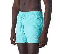 Champion Herren Legacy Icons Beachshorts-Crinkle Taslon Small Script Logo Badehose, Aquamarin Grün, L