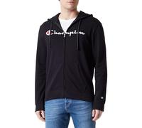 Champion Legacy Icons-Heavy Spring Terry Full-Zip Sweatshirt mit Kapuze für Herren, Schwarz, XL