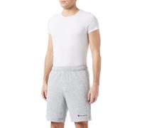 Champion Legacy Icons Pants - Small Script Logo Powerblend Terry Bermuda Shorts, Grau Melange, S Herren SS24, Grau, S