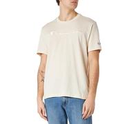 Champion Legacy Icons Tonal Logo - S/S Crewneck T-Shirt, Schmutzweiß, XL Herren SS24, Elfenbein, XL