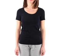 Champion Legacy Minimalist Resort W - Regular S/S Crewneck T-Shirt, Schwarz, L Damen SS24, Schwarz, Large