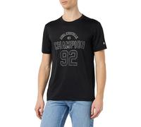 Champion Legacy Modern Basket at The Gym - Graphic Micromesh S/S Crewneck T-Shirt, Schwarz, L Herren SS24, Schwarz, Large