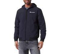 Champion Legacy Outdoor - Spring-Summer Contrast Small Script Logo WR Taslon Hooded Jacke, Schwarz, L Herren SS24, Schwarz, L