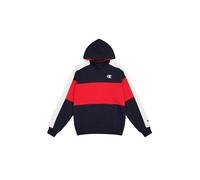 Champion Legacy Retro Sport (220317) - Soft Compact Poly Fleece Color Block Sweatshirt mit Kapuze, Mehrfarbig Marineblau/Vermigion (NNY/CRD/Wht), L Herren FW24, Marineblau/Vermigion (NNY/CRD/Wht), L