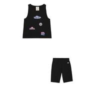 Champion Mädchen Legacy Girl-Graphic Leggings Shorts Set, Black (KK001), 11-12 Jahre