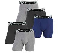 Champion Men's Boxer Briefs All Day Comfort No Ride Up Double 5 Pack Dry X-Temp