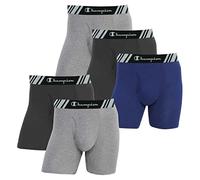 Champion Men's Boxer Briefs All Day Comfort No Ride Up Double 5 Pack Dry X-Temp