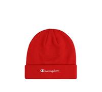 Champion Unisex Lifestyle Caps (806064) -Recycled Acrylic Knitted Yarn Embroidered Script Logo Beanie-Mütze, Rot (RS054), One Size