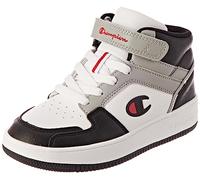 Champion Rebound 2.0 Mid B PS, Sneakers für Kinder und Jugendliche, Weiß Grau Schwarz Ww014, 37.5 EU
