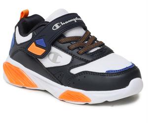 Champion Sneaker Wave Low Cut - weiss/schwarz/orange Jungen, Größe Euro (US) 32