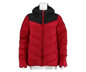 Champion Steppjacke - leichte wattierte Kapuzenjacke in Kontrastoptik - dunkelrot Damen, Größe M