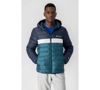 Champion Steppjacke - Stripe mit Kapuze (100% Polyester) - dunkelblau Herren, Größe L