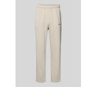 CHAMPION Straight Fit Sweatpants mit Label-Stitching in Beige, Größe XS