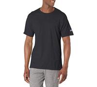 Champion Tall Size T, 100% Cotton, Crewneck, Short-Sleeve Shirts, Men's Tee, C Logo (Big & Tall), Black