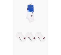 Champion Tennissocken (Baumwolle) Sneaker Schriftzug-Print 2022 weiss Herren - 3 Paar, Größe 35-38