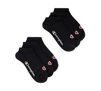 Champion Unisex Sneaker Socken, 6er Pack - Sneaker Socken Basic, Logo Schwarz EU 43-46