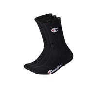 Champion - Crew Pack Of 3 NBK / NBK / NBK - Socken - Schwarz - L/XL - 68% Baumwolle, 30% Polyester, 2% Elasthan Schwarz L/XL