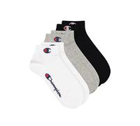 Champion 6 Paar Quarter Socken Gr. 35-46 Unisex Sneaker Kurzsocken, Farbe:882 - grey/white/black, Socken & Strümpfe:43-46