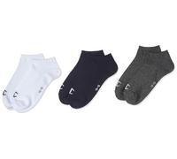 Champion Unisex Core 3PP Sneaker Freizeitsocken, Marineblau, Weiß, Hellgrau Meliert, 39-42 EU (3er Pack)