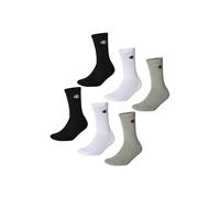 Champion Unisex Socken 6er Pack – Crew Basic Schwarz/Weiß/Grau – Größe 43-46