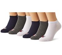 Champion Unisex Core 6PP Sneaker Freizeitsocken, Blu Marino, Bianco, Grigio Melange Chiaro, 35-38