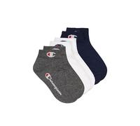 Champion Unisex Core 3PP Quarter Füßlinge, Marineblau, Weiß, Hellgrau Meliert, 39-42 (3er Pack)