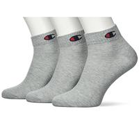 Champion Unisex Core Socks 3PP Quarter Freizeitsocken, Grigio Melange Chiaro & Blu,