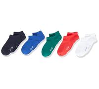 Champion Unisex Kinder Seasonal Junior Contrast Logo 5pp Quarter Sportsocken, Blau/Grün/Schwarz/Rot/Weiß (BS003), 31-34 cm