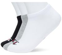 Champion Kinder Socken, 3er Pack - Sneaker Socken, Logo, einfarbig Blau/Weiß/Grau 31-34