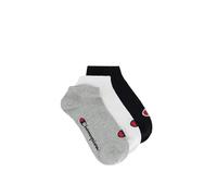Champion Unisex - Kinder und Jugendliche Core Socks Junior 3PP Sneaker Innensocken, Hellgrau Meliert, 31-34