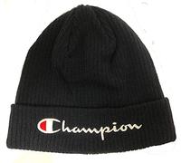 Champion Unisex Logo Beanie-Mütze, Schwarz/Rot/Weiß, Einheitsgröße