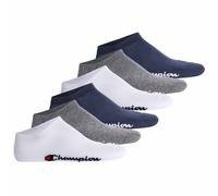 Champion Unisex Sneaker Socken, 6er Pack - Sneaker Socken Basic, Logo Weiß/Grau/Blau / EU 35-38 35-38 Mehrfarbig