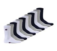 Champion Unisex Socken, 12 Paar - Crew Socken Basic Blau/Weiß/Grau / EU 43-46 43-46 Mehrfarbig