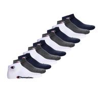 Champion Unisex Socken, 12er Pack - Quarter Socken, Basic, Logo Blau/Weiß/Grau / EU 39-42 39-42 Mehrfarbig