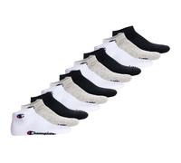Champion Unisex Socken, 12er Pack - Quarter Socken, Basic, Logo Schwarz/Weiß/Grau / EU 39-42 39-42 Mehrfarbig