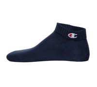 Champion Unisex Socken, 3er Pack - Quarter Socken, Basic, Logo Blau/Weiß/Grau / EU 39-42 39-42 Mehrfarbig