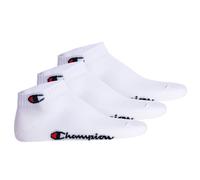 Champion Unisex Socken, 3er Pack - Quarter Socken, Basic, Logo Weiß EU 43-46