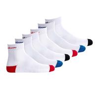 Champion Unisex Socken, 6 Paar - Crew Socken, Logo, Streifen Weiß EU 43-46