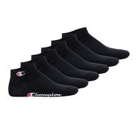 Champion Unisex Socken, 6er Pack - Quarter Socken, Basic, Logo Schwarz / EU 35-38 35-38 Schwarz