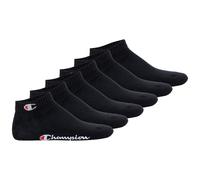 Champion Unisex Socken, 6er Pack - Quarter Socken, Basic, Logo Schwarz EU 39-42